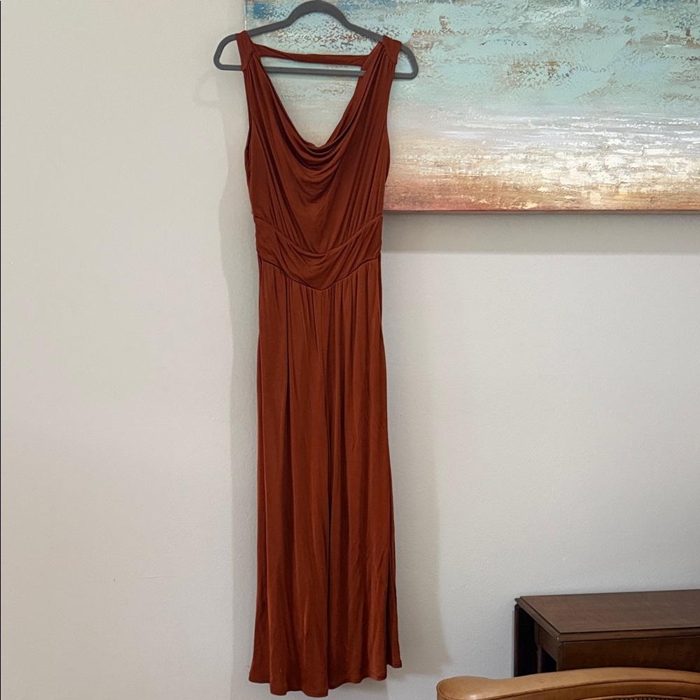 Anthropologie Maeve Rust Sleeveless Pantsuit Size X- Small